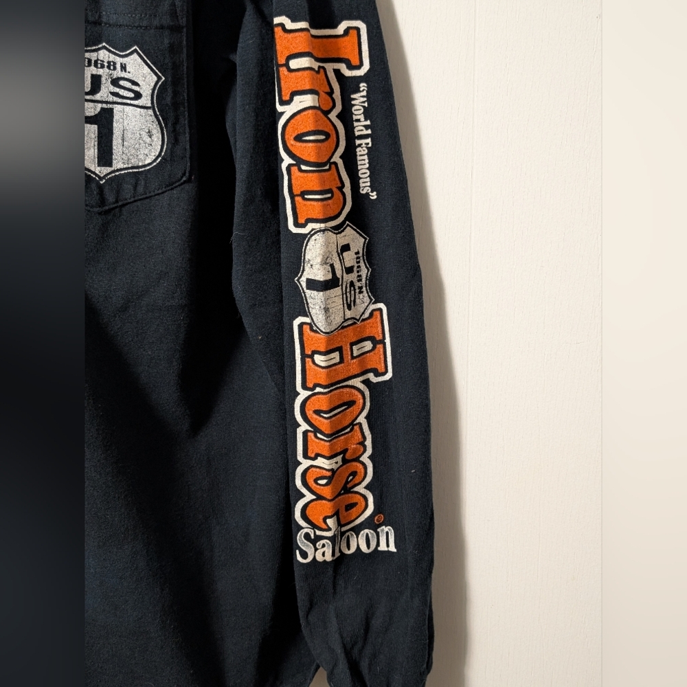 Men's 2012 Bike Week Iron Horse Saloon Long Sleeve  T-shirt Black Size XL - Picture 7 of 12